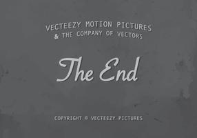 La schermata Silent Film di End Title vettore