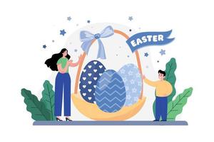 concetto di illustrazione di Pasqua. illustrazione piatta isolata su sfondo bianco vettore