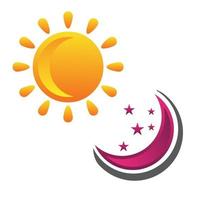 sole e Luna logo design vettore grafico concetto illustrazioni