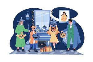 concetto di illustrazione di halloween. illustrazione piatta isolata su sfondo bianco vettore