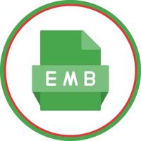 emb file formato icona vettore