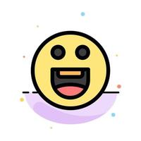 emoji contento motivazione astratto piatto colore icona modello vettore