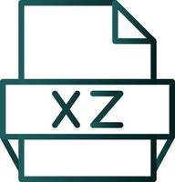 xz file formato icona vettore