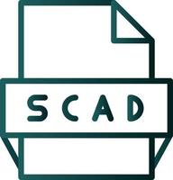 scad file formato icona vettore