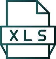 xls file formato icona vettore