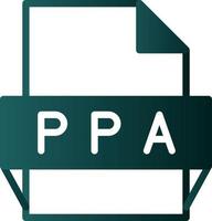 ppa file formato icona vettore