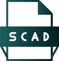 scad file formato icona vettore