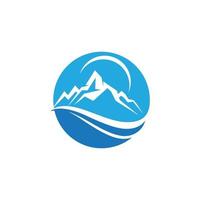 logo icona di montagna vettore