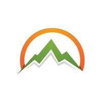 logo icona di montagna vettore