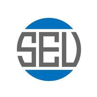 SEV lettera logo design su bianca sfondo. SEV creativo iniziali cerchio logo concetto. SEV lettera design. vettore