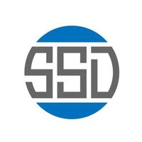 ssd lettera logo design su bianca sfondo. ssd creativo iniziali cerchio logo concetto. ssd lettera design. vettore