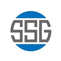 ssg lettera logo design su bianca sfondo. ssg creativo iniziali cerchio logo concetto. ssg lettera design. vettore