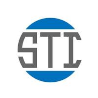 sti lettera logo design su bianca sfondo. sti creativo iniziali cerchio logo concetto. sti lettera design. vettore