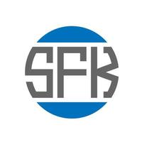 sfk lettera logo design su bianca sfondo. sfk creativo iniziali cerchio logo concetto. sfk lettera design. vettore
