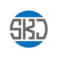 skj lettera logo design su bianca sfondo. skj creativo iniziali cerchio logo concetto. skj lettera design. vettore