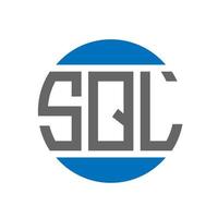 sql lettera logo design su bianca sfondo. sql creativo iniziali cerchio logo concetto. sql lettera design. vettore