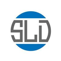 sld lettera logo design su bianca sfondo. sld creativo iniziali cerchio logo concetto. sld lettera design. vettore