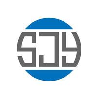 sjy lettera logo design su bianca sfondo. sjy creativo iniziali cerchio logo concetto. sjy lettera design. vettore