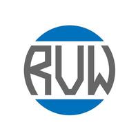rvw lettera logo design su bianca sfondo. rvw creativo iniziali cerchio logo concetto. rvw lettera design. vettore