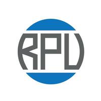 rpu lettera logo design su bianca sfondo. rpu creativo iniziali cerchio logo concetto. rpu lettera design. vettore