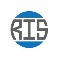 ris lettera logo design su bianca sfondo. ris creativo iniziali cerchio logo concetto. ris lettera design. vettore