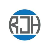 rjh lettera logo design su bianca sfondo. rjh creativo iniziali cerchio logo concetto. rjh lettera design. vettore