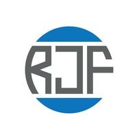 rjf lettera logo design su bianca sfondo. rjf creativo iniziali cerchio logo concetto. rjf lettera design. vettore