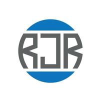 rjr lettera logo design su bianca sfondo. rjr creativo iniziali cerchio logo concetto. rjr lettera design. vettore