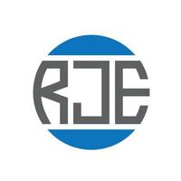 rje lettera logo design su bianca sfondo. rje creativo iniziali cerchio logo concetto. rje lettera design. vettore