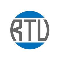 rtu lettera logo design su bianca sfondo. rtu creativo iniziali cerchio logo concetto. rtu lettera design. vettore