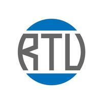 rtv lettera logo design su bianca sfondo. rtv creativo iniziali cerchio logo concetto. rtv lettera design. vettore