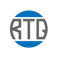 rtq lettera logo design su bianca sfondo. rtq creativo iniziali cerchio logo concetto. rtq lettera design. vettore