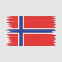 pennello bandiera norvegia vettore