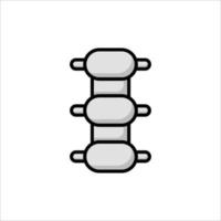 colonna vertebrale icona. pieno icona vettore