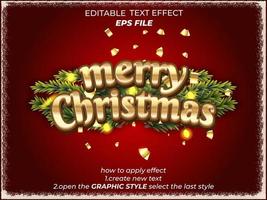 allegro Natale testo effetto, font modificabile, tipografia, vettore