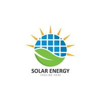 impostato di solare energia logo modello vettore icona illustrazione