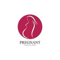 donne incinta logo vettore icona