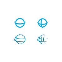 astratto globo attività commerciale vettore logo modello icona illustrazione