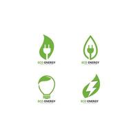 eco energia logo modello vettore icona illustrazione