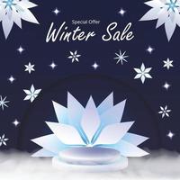 vuoto Prodotto inverno vendita blu ghiaccio colore, per sociale media vettore