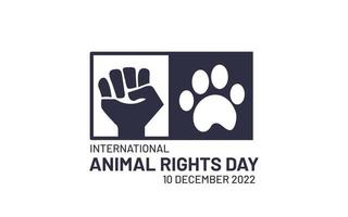 internazionale animale diritti giorno. dicembre 10. vacanza concetto. modello per sfondo, striscione, carta vettore
