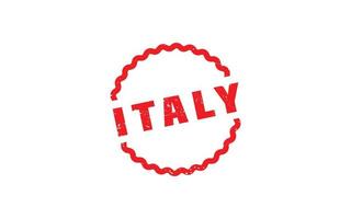 Italia francobollo gomma da cancellare con grunge stile su bianca sfondo vettore