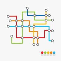 metropolitana la metropolitana carta geografica o metropolitana mezzi di trasporto schema. vettore