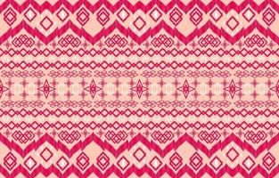 vecchio rosa pastello ikat modelli. geometrico motivo Vintage ▾ retrò stile. etnico tessuto ikat senza soluzione di continuità modello. indiano navajo popolare ikat Stampa vettore illustrazione. design per fondale struttura stoffa tessile.