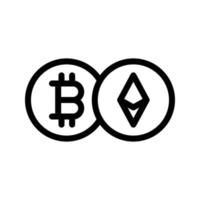 crypto moneta vettore illustrazione su un' sfondo.premio qualità simboli.vettore icone per concetto e grafico design.