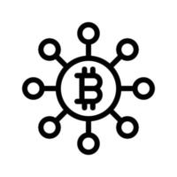 bitcoin connessione vettore illustrazione su un' sfondo.premio qualità simboli.vettore icone per concetto e grafico design.