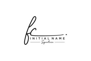 iniziale fc firma logo modello vettore. mano disegnato calligrafia lettering vettore illustrazione.