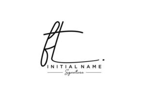 iniziale ft firma logo modello vettore. mano disegnato calligrafia lettering vettore illustrazione.