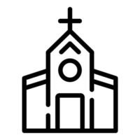 città Chiesa icona, schema stile vettore