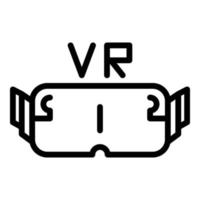virtuale la realtà eco icona, schema stile vettore